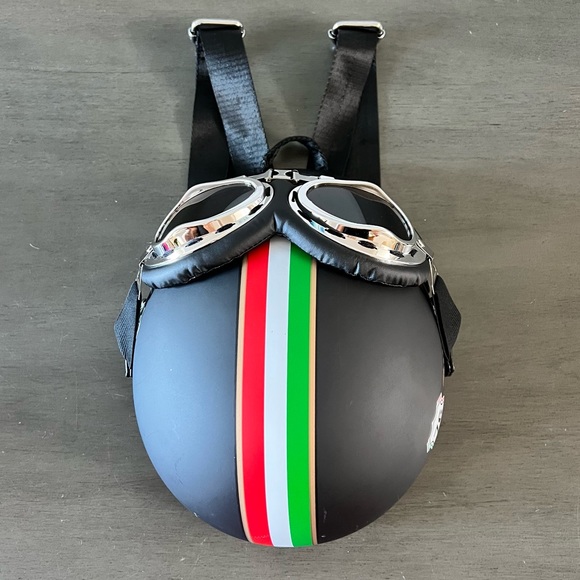 Italian Italy Imola Motorcycle Racing 76 Helmet Backpack Crossbody Shoulder Bag - Picture 12 of 16